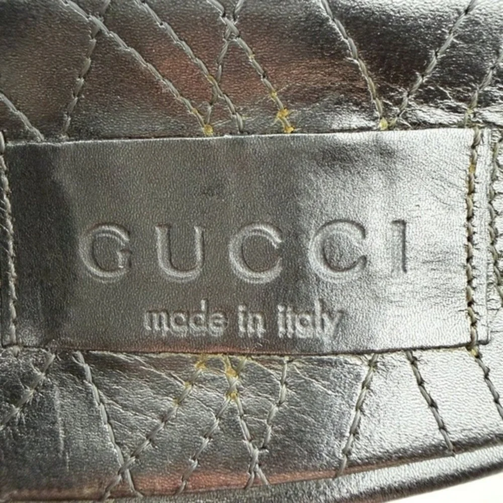 Gucci Tom Ford‎ Era Black Satin Bow Embroidered Heels 8B